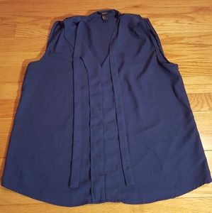 Navy blue tank top blouse